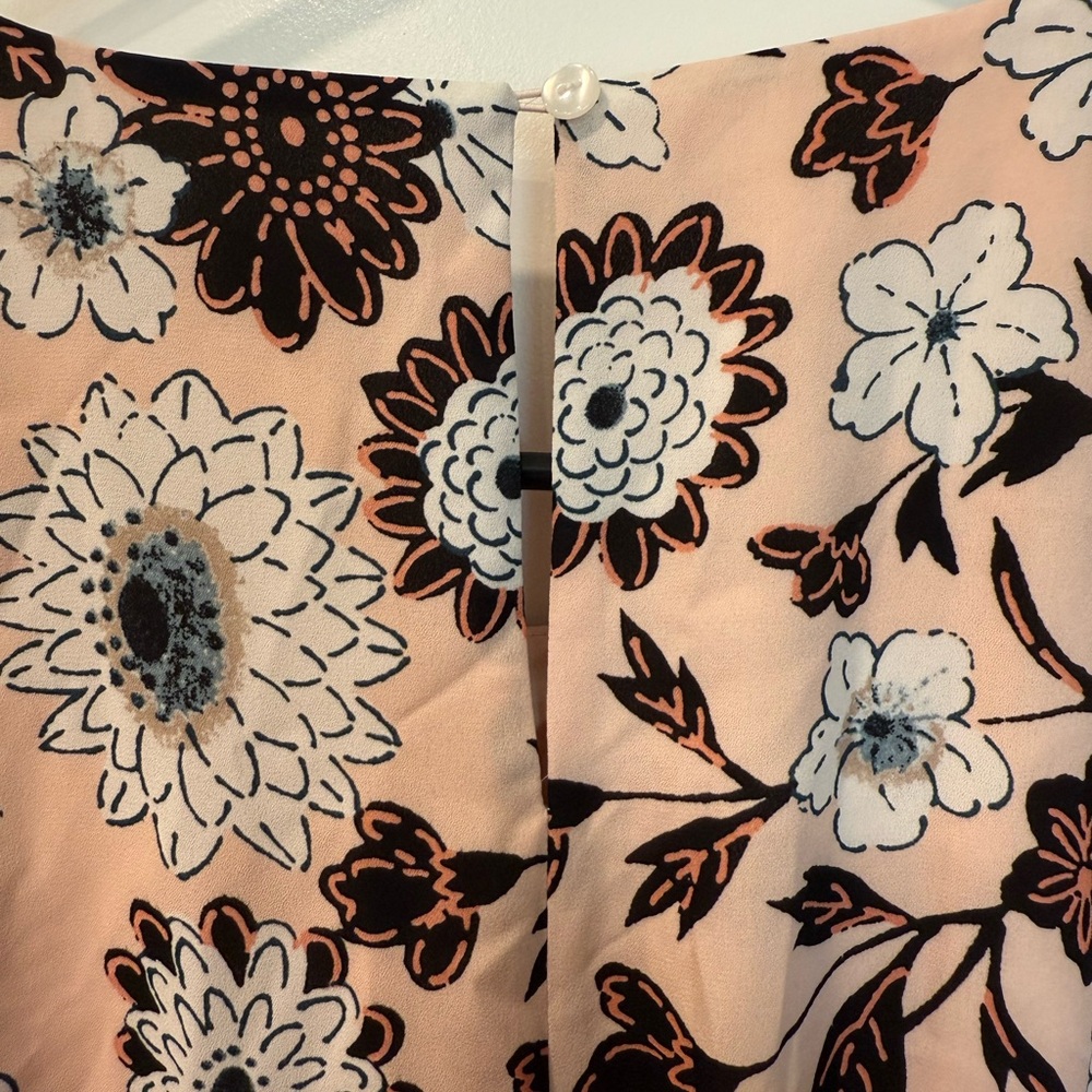 LOFT Pink Flutter Sleeve Crew Neck Midi Dress - Picture 7 of 7